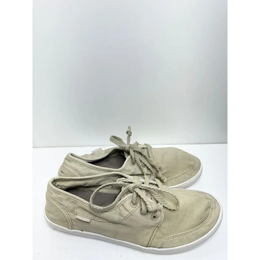 Sanuk Shoes Womens Size 6 Tan Vee K Shawn Sneakers Lace Up Canvas Booties - Image 2
