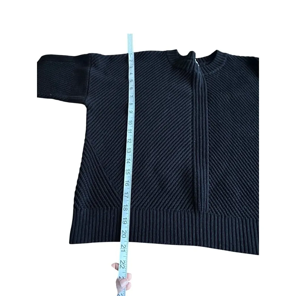 Lululemon New Heights Black Knit Ribbed Sweater Size 8 Minimalist Classy Goth - Image 6