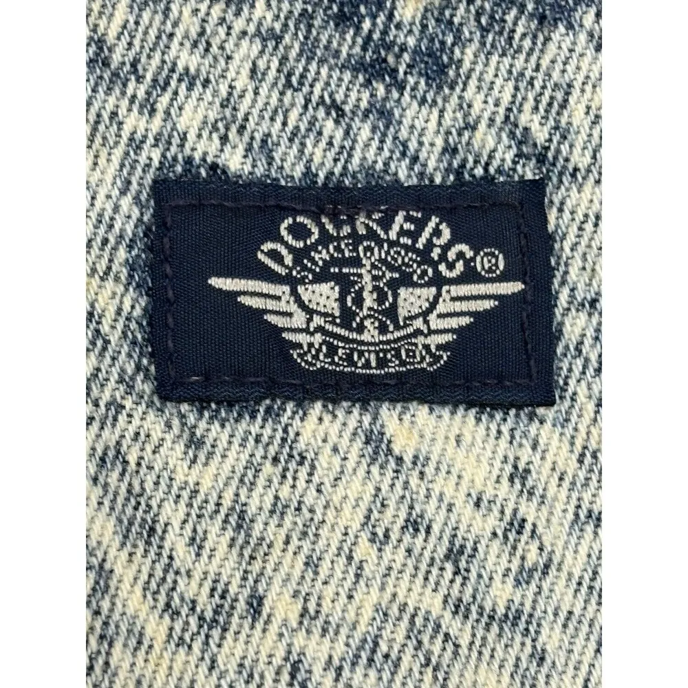 VINTAGE Dockers LEVI'S USA made Acid Wash Pleated Jean Shorts Jorts Womens Sz 12 - Image 7