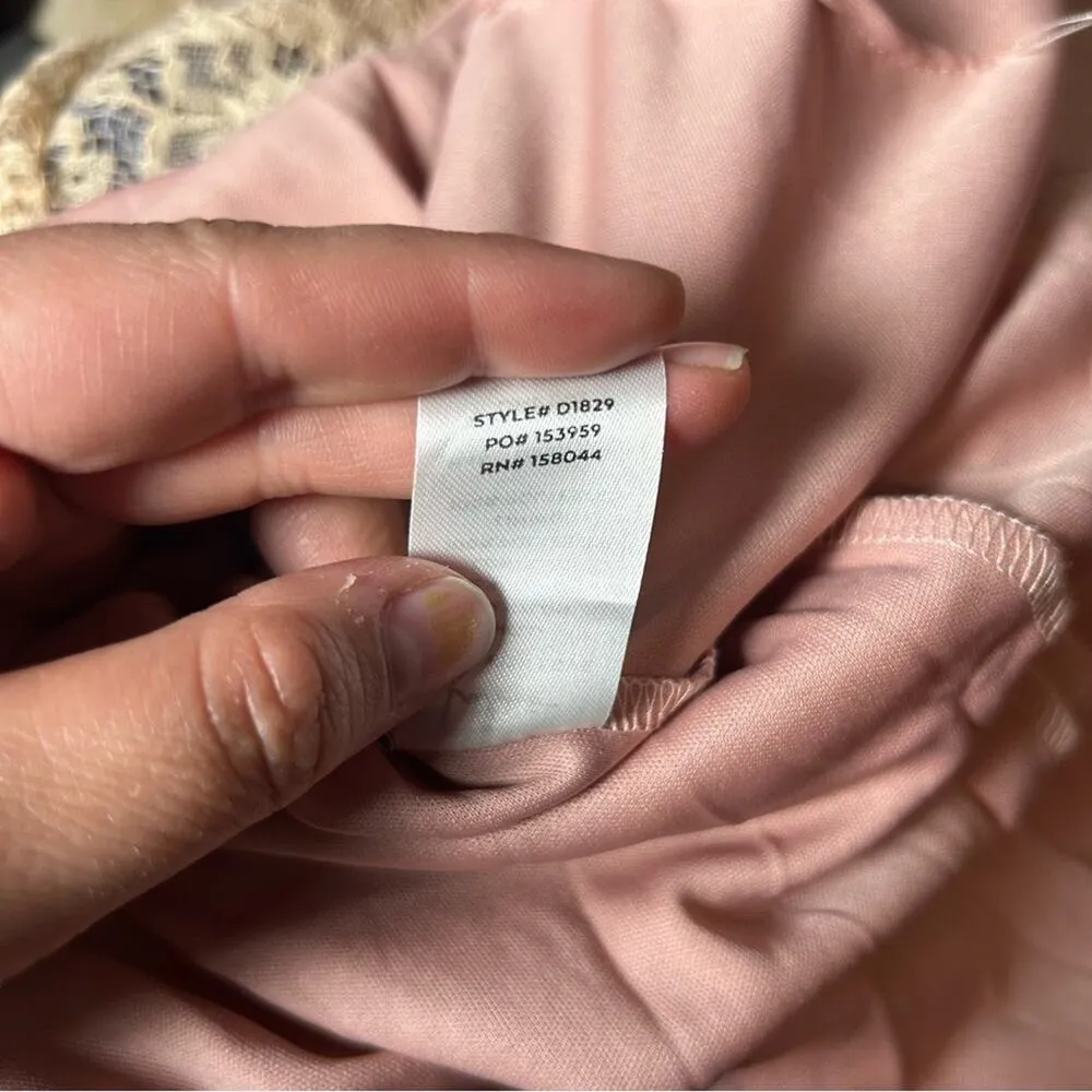 NWT Lulus Stolen Moments Dusty Pink Lace-Up Lace Maxi Dress Size Small - Image 11