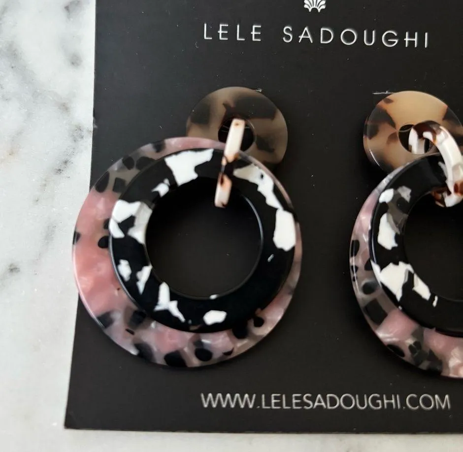 NWOT Lele Sadoughi Multicolor Hoop Earrings - Image 4