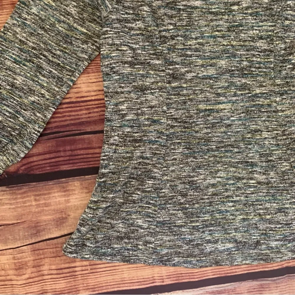 Status by Chenault Marled Knit Puffed Sleeve Pullover Medium Sweater Bla… Gray - Image 8