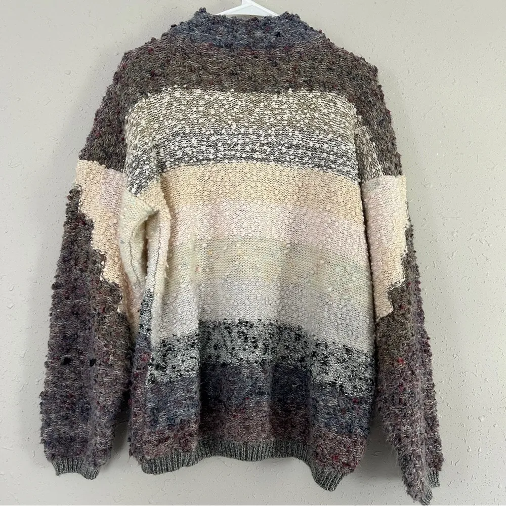 Mareia Kim Vintage Embroidered Mockneck Sweater 80s 90s Retro Colorful Unique Size L - Image 4
