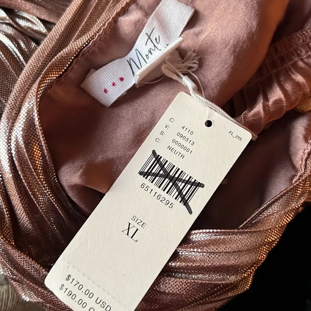 NWT Anthropologie Monte Shimmer Pleated Top - Image 3