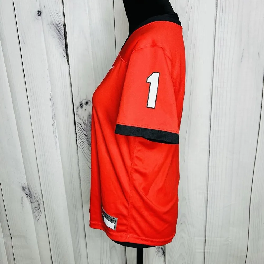 Nike Team Authentic Georgia Bulldogs Football Jersey #1 Women's Sz S Red Black - Image 6