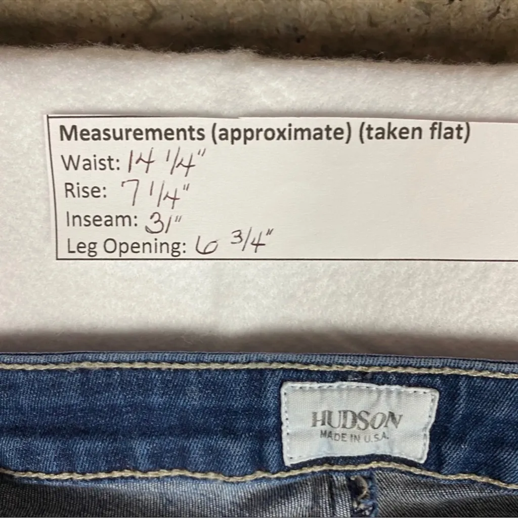 Hudson Stretch Medium Wash Straight Leg Jean Flap Pocket Womens Size 26 - Image 2