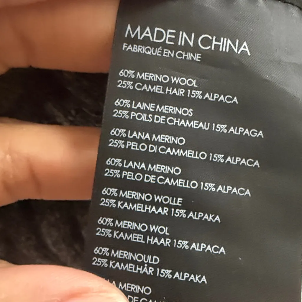 Club Monaco Charcoal Gray Ribbed Sweater Size Small Camel Hair Wool Blend - Image 8