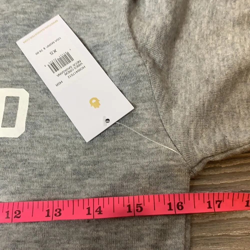 NWT Spiritual gangster no bad vibes sweatshirt sz XS gray - Image 7