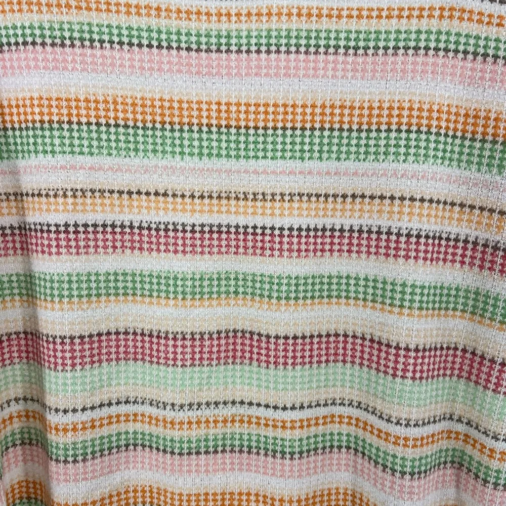 Haptics Holly Harper striped knit top colorful M rayon lightweight casual Green Size M - Image 3