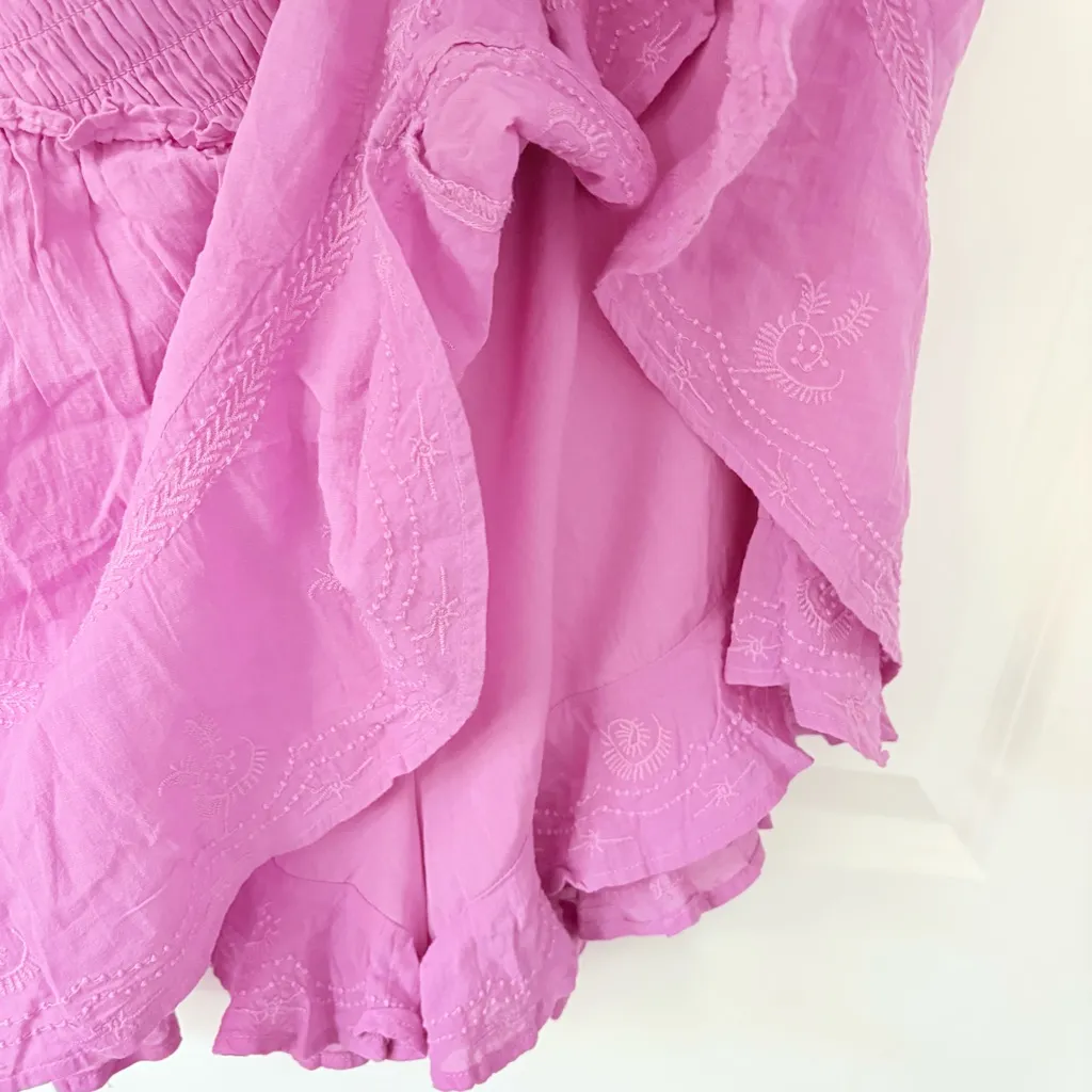 American Eagle Outfitters Pink Smocked Shorts Romper Medium NWT - Image 5