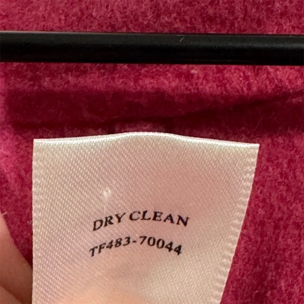 Pendleton Jacket S 100 Merino Wool Magenta Pink Button Front Blazer Coat Classic - Image 9