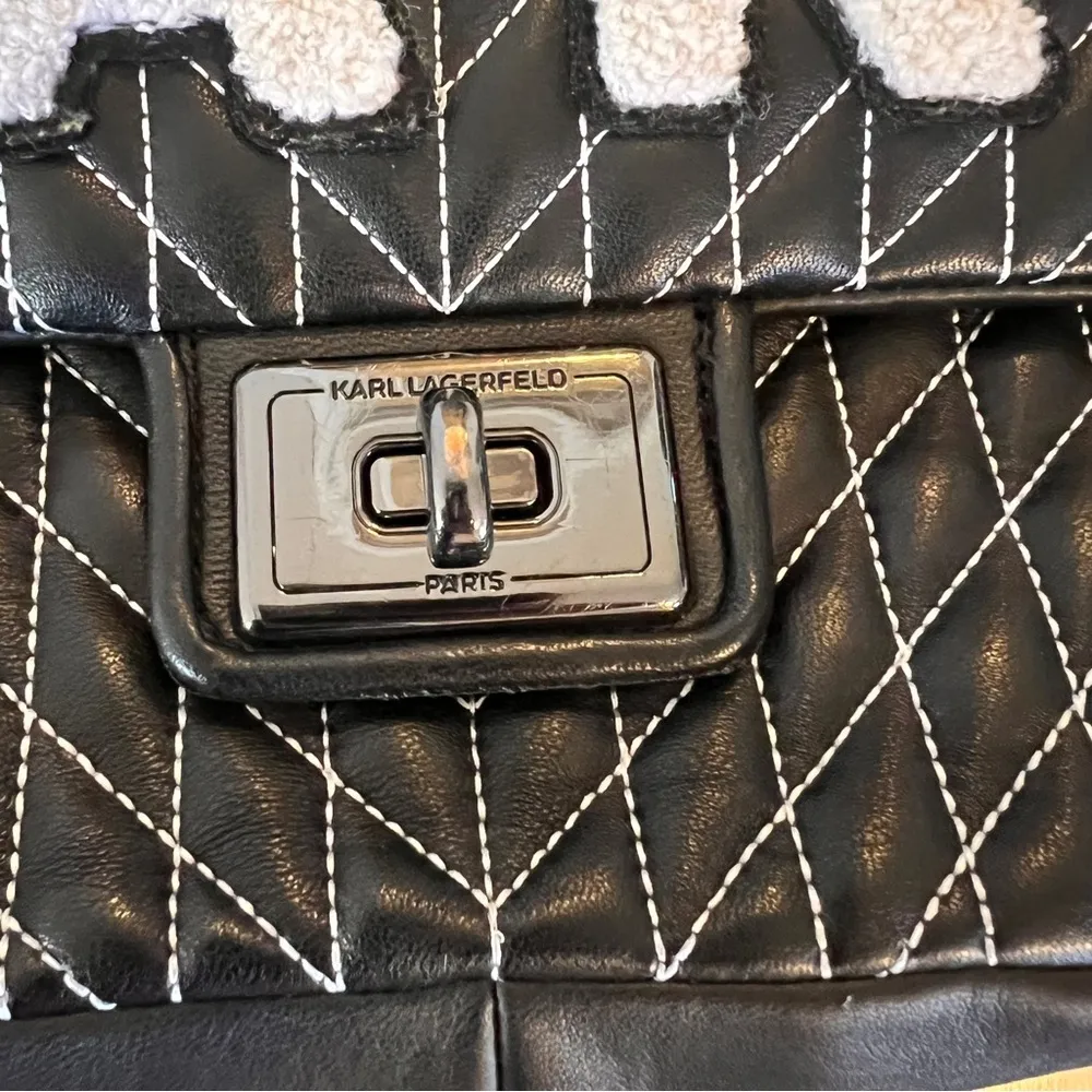 Karl Lagerfeld Agyness Shoulder Bag LH9HB283 Quilted Patches - Image 7