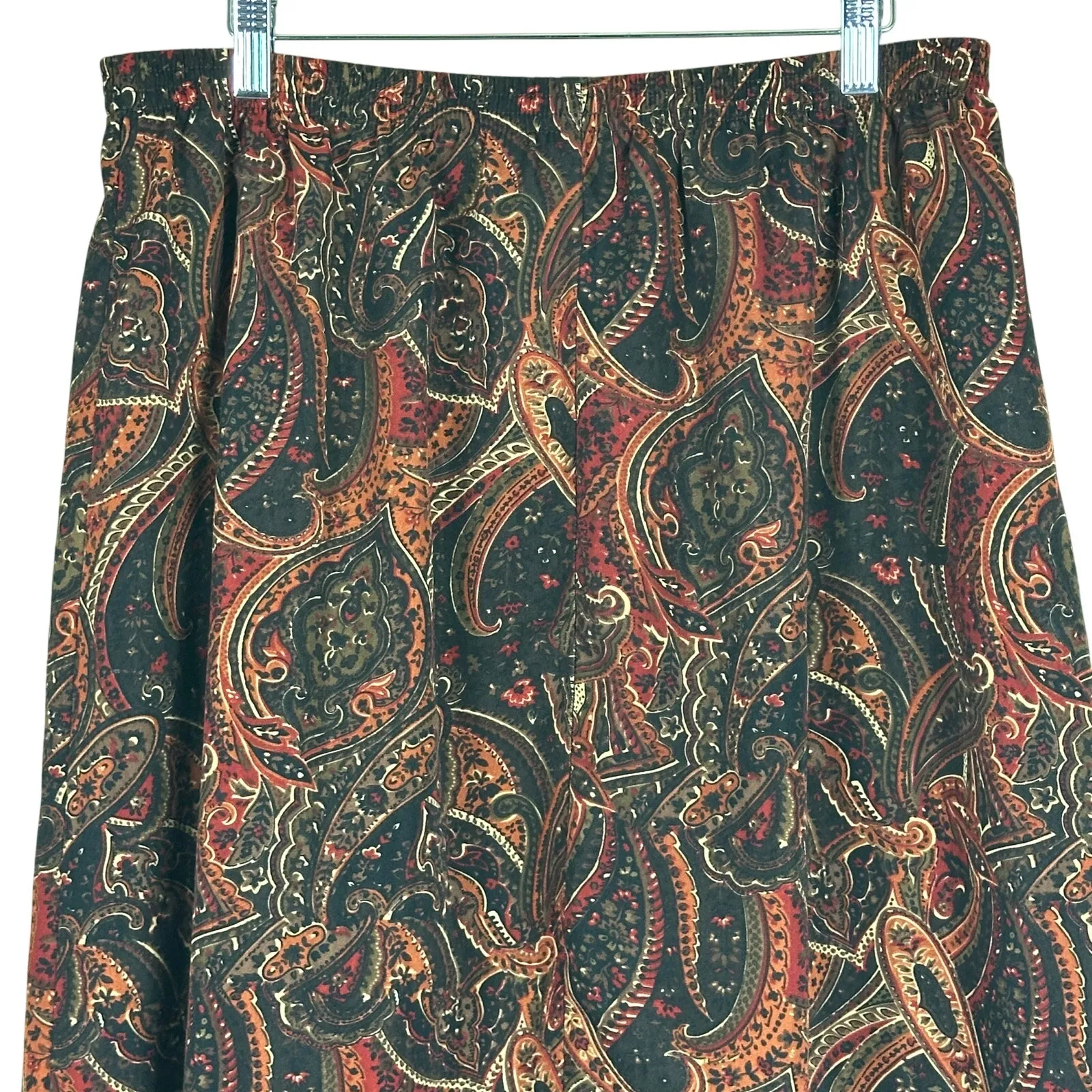 Blair Midi Skirt Womens L Multicolor Paisley Boho Fall Flowy Witchy 70s Hippie - Image 2