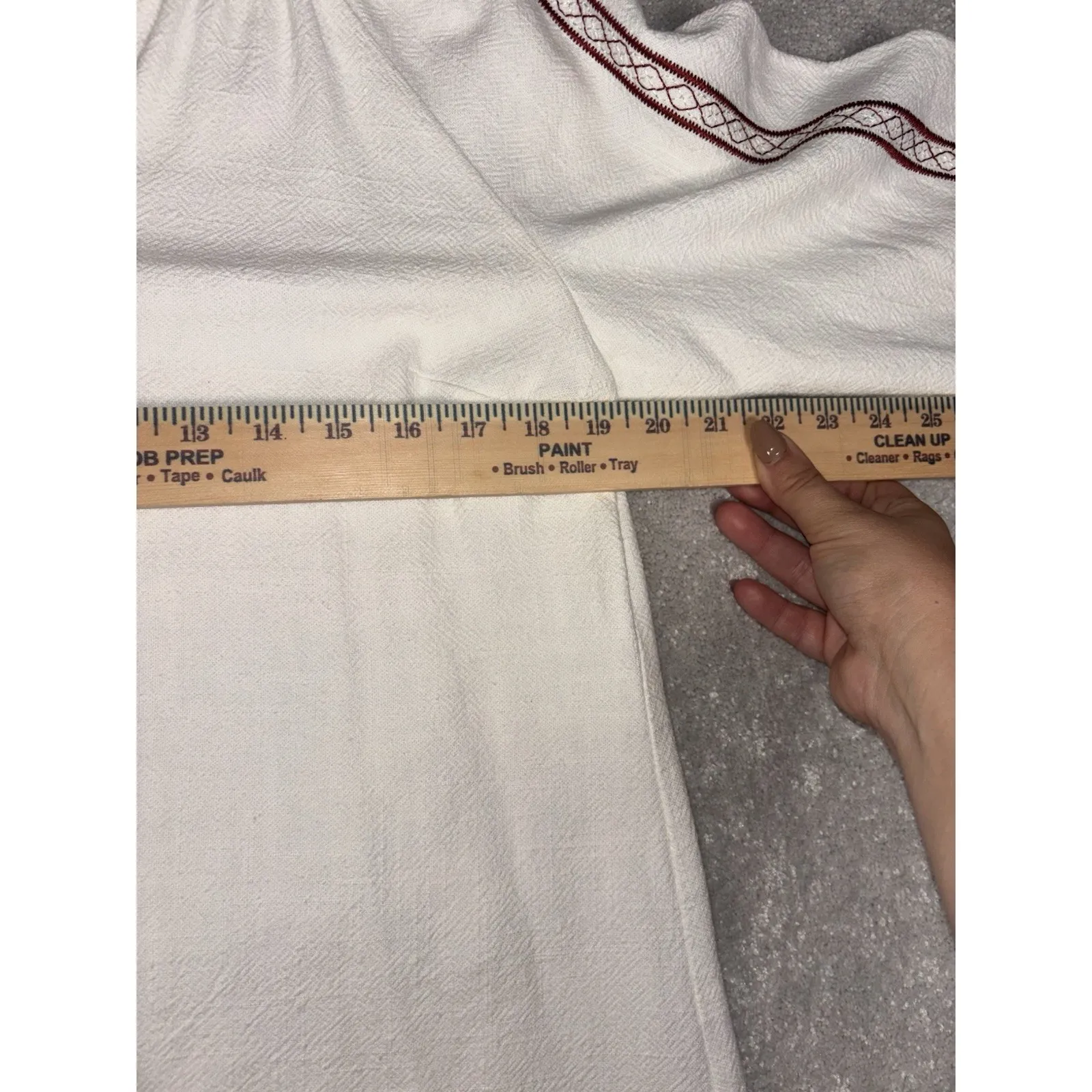 Soft Surroundings Embroidered Long Sleeve Linen Blend Top Women's Medium - Image 5