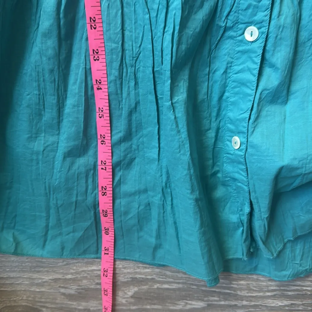 New Gudrun sjödén Pimpinella organic cotton blouse XS Blue - Image 14