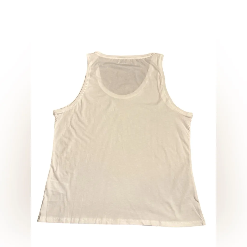 J Crew women’s Vintage jersey scoopneck tank 100% cotton white Size XXL NWT - Image 4