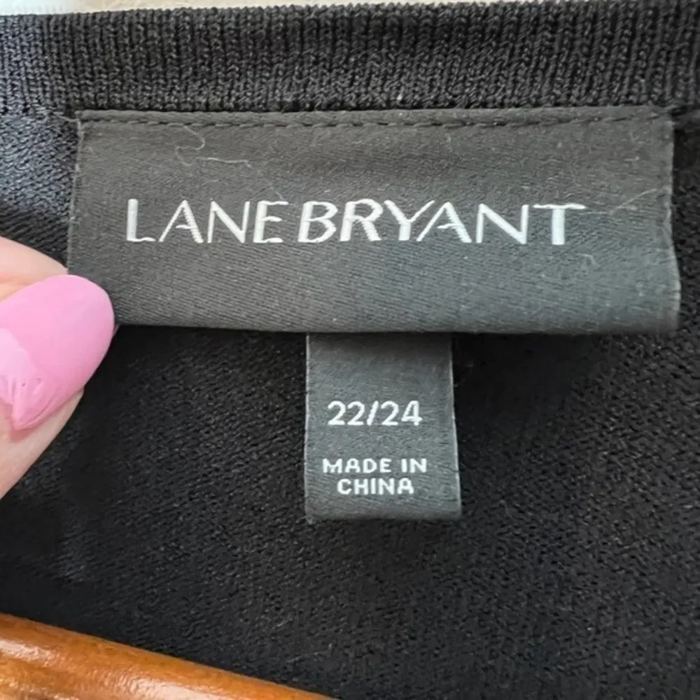 Lane Bryant plus size black open front stretchy cardigan sweater size 22/ 24 - Image 3