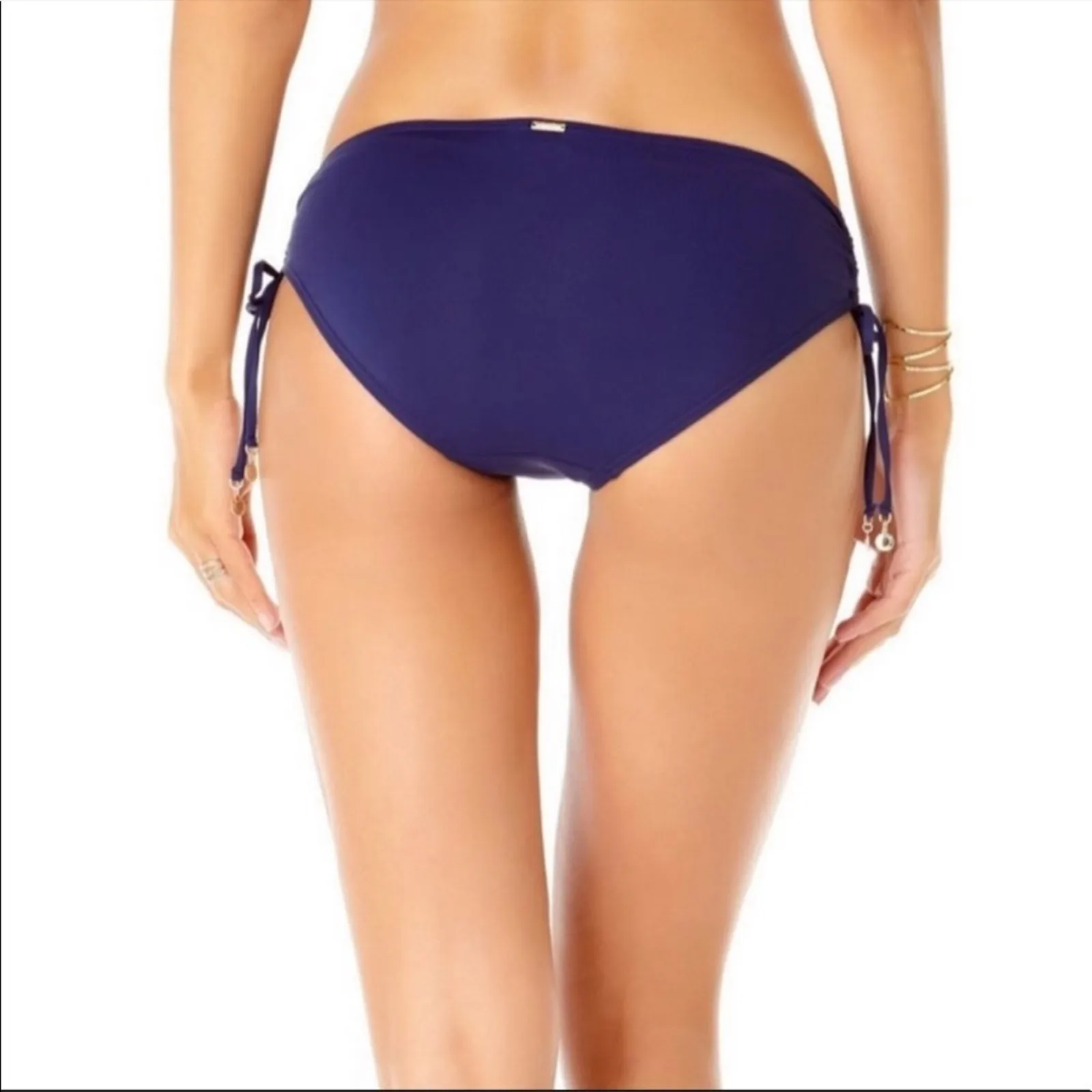 Anne Cole NAVY Ruched-Side Bikini Swim Bottom - Image 2