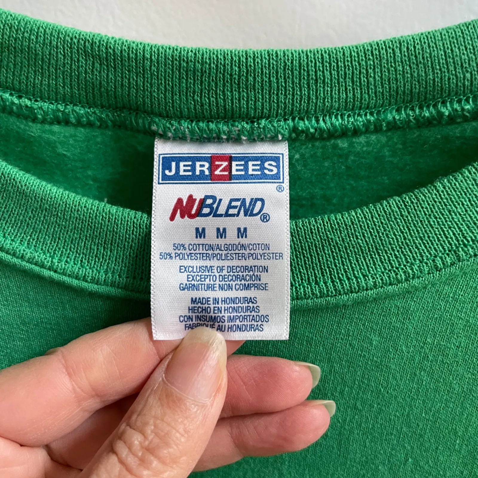 Jerzees NuBlend Green Dandelion Graphic Sweatshirt Medium M - Image 4