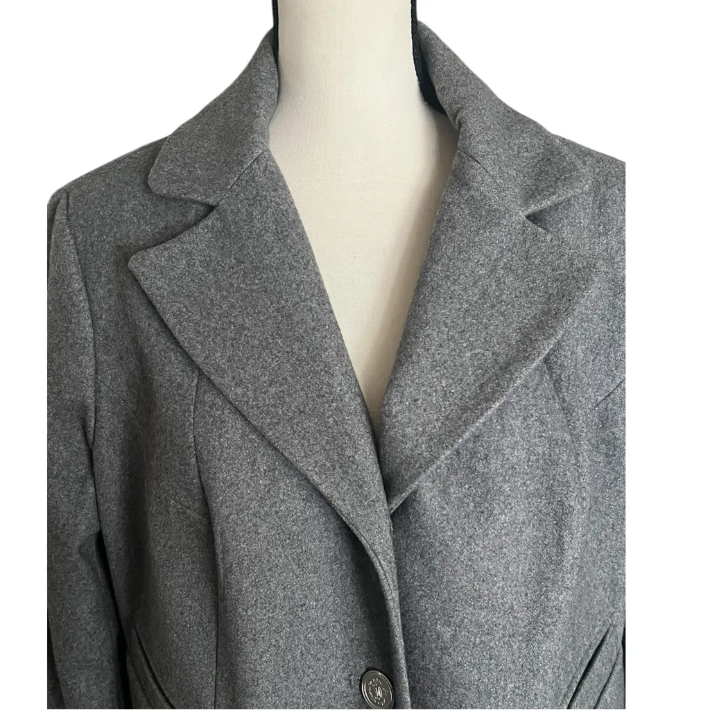 Laundry By Shelli Segal Gray Wool Blend Button front Coat. SZ. 16 - Image 3