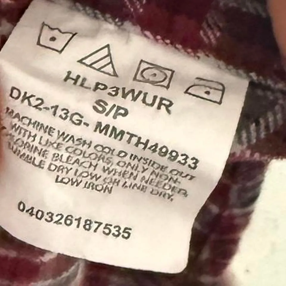 Wrangler Women's Plaid Button Up Shirt S Red Gray Lace Trim Western Flannel - Image 5