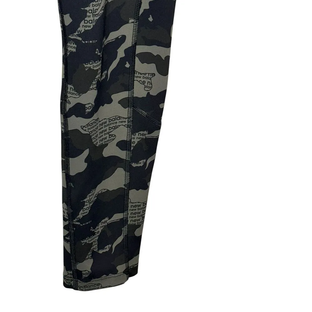 New Balance Women's Pants Activewear Camo Print Leggings Gym Fitness Stretchy 32 - Image 2