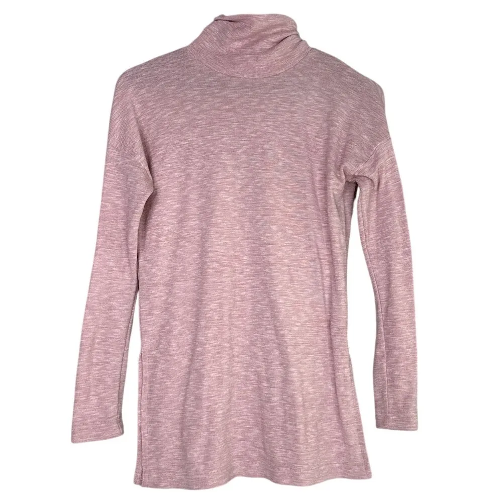 J. Crew Vintage Fleece Turtleneck Tunic Long Sleeve Top Cozy Pullover XS Pink - Image 13