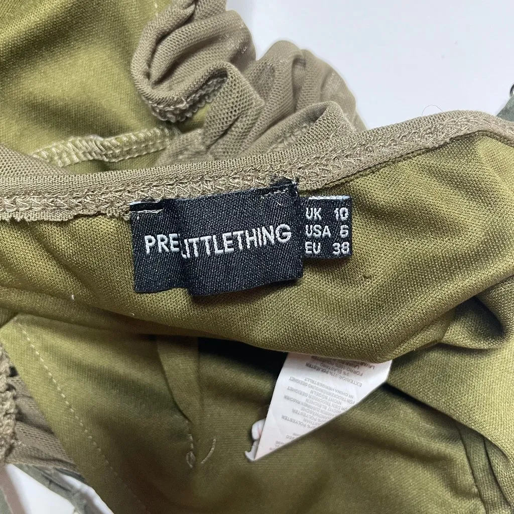 PrettyLittleThing Gathered Mesh Halterneck Underbust Corset Feminine Barbiecore - Image 11