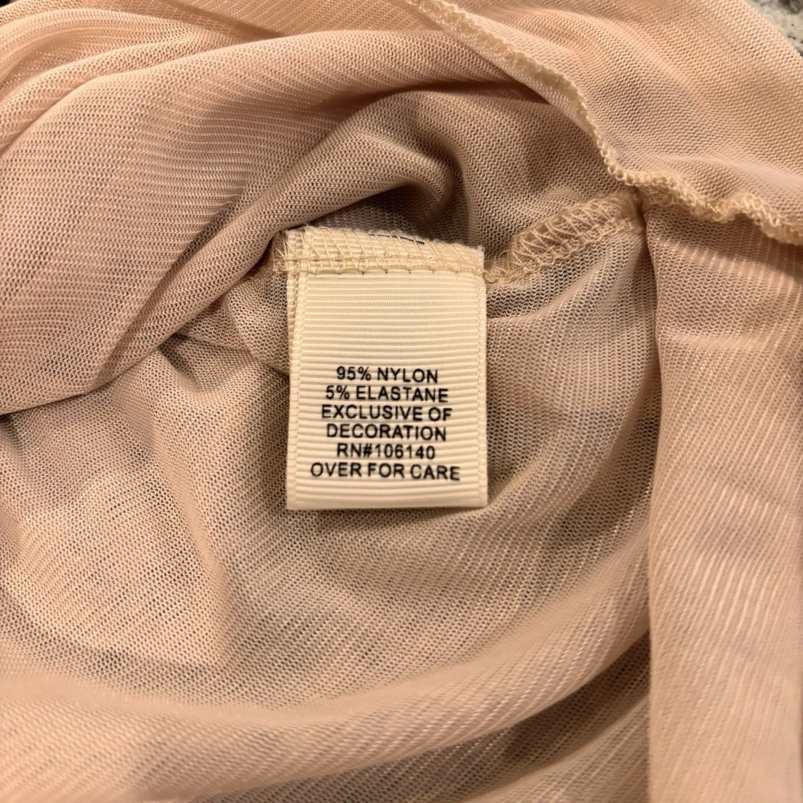 Ultra Pink Beige Lace Blouse Size Small Sheer Mesh Floral Trim Romantic Style - Image 11