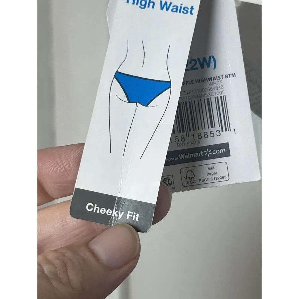 Time And True White Ruffle Cheeky Fit Size 2x Swim Bottoms NWT - Image 5