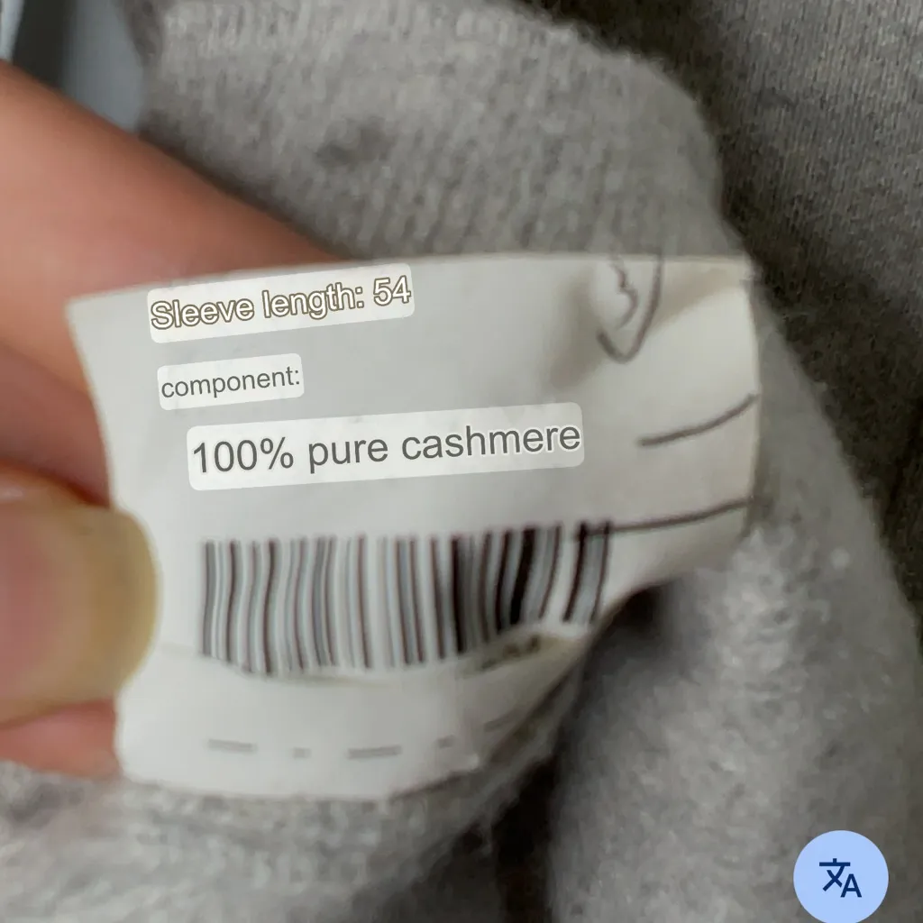 100% Pure Cashmere Cozy Gray Beige  Sweater - Image 10