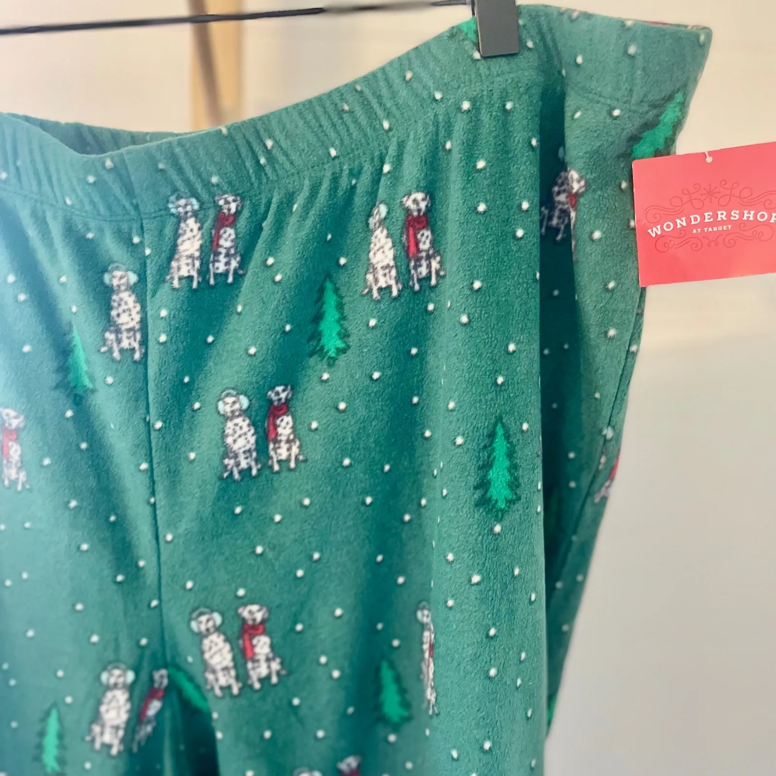 Wondershop Target Womens Pajama Pants Green Dalmatian Tree Snow Print Size 2X - Image 2