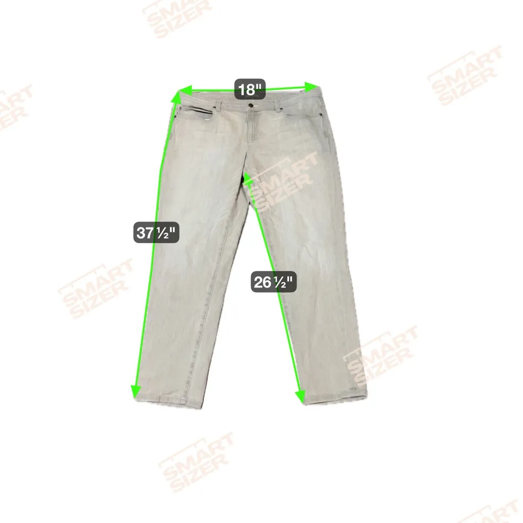 Eileen‎ Fisher organic cotton stretch denim slim jeans in light gray Size 14 - Image 6