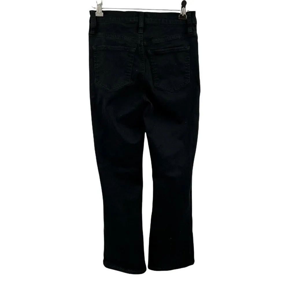 J. Crew Billie Demi Boot Crop Black Denim Jeans Cotton Blend Size 26 - Image 3