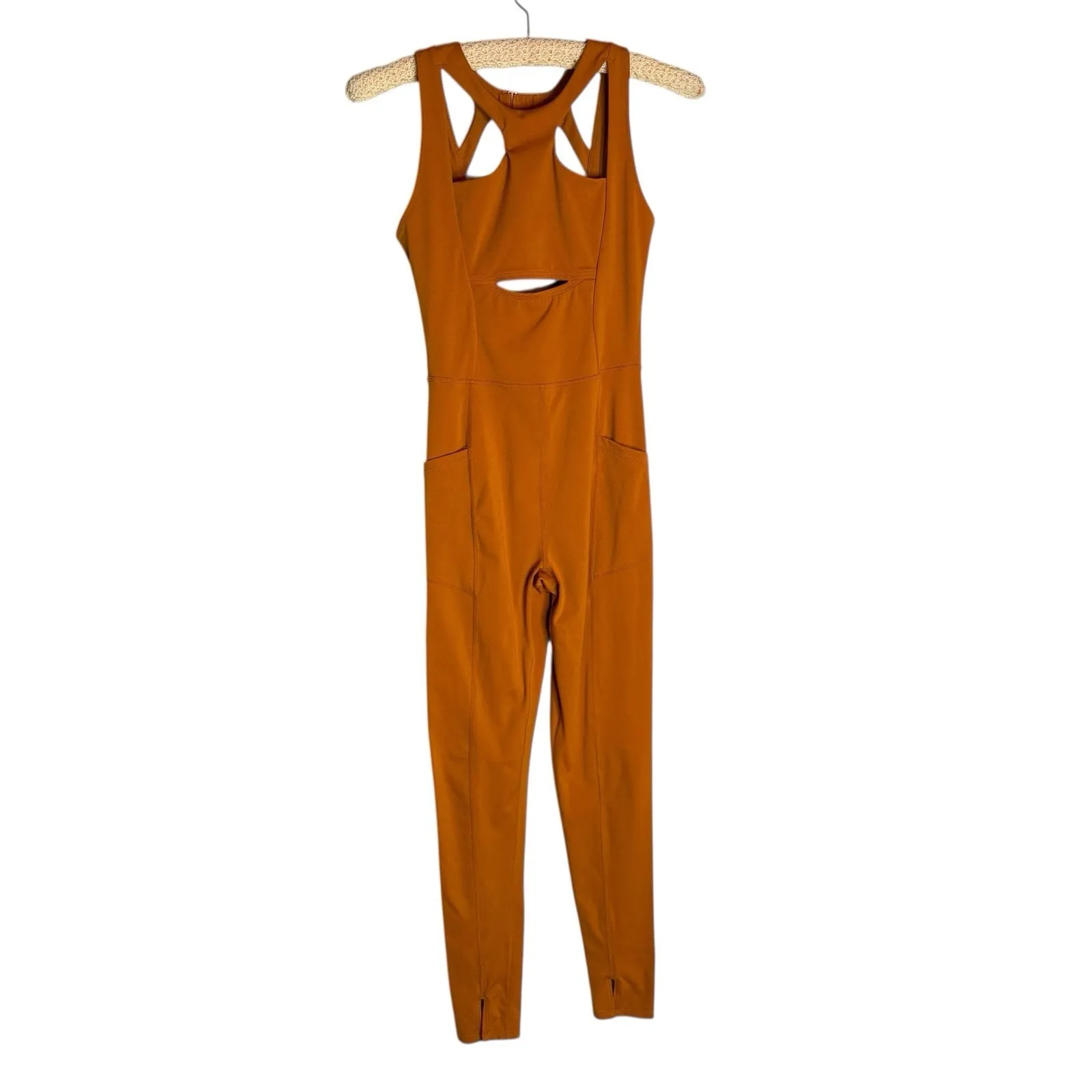 FP Movement Breakaway XS Halogen Jumpsuit Burnt Orange Athleisure Yoga Workout - Image 6