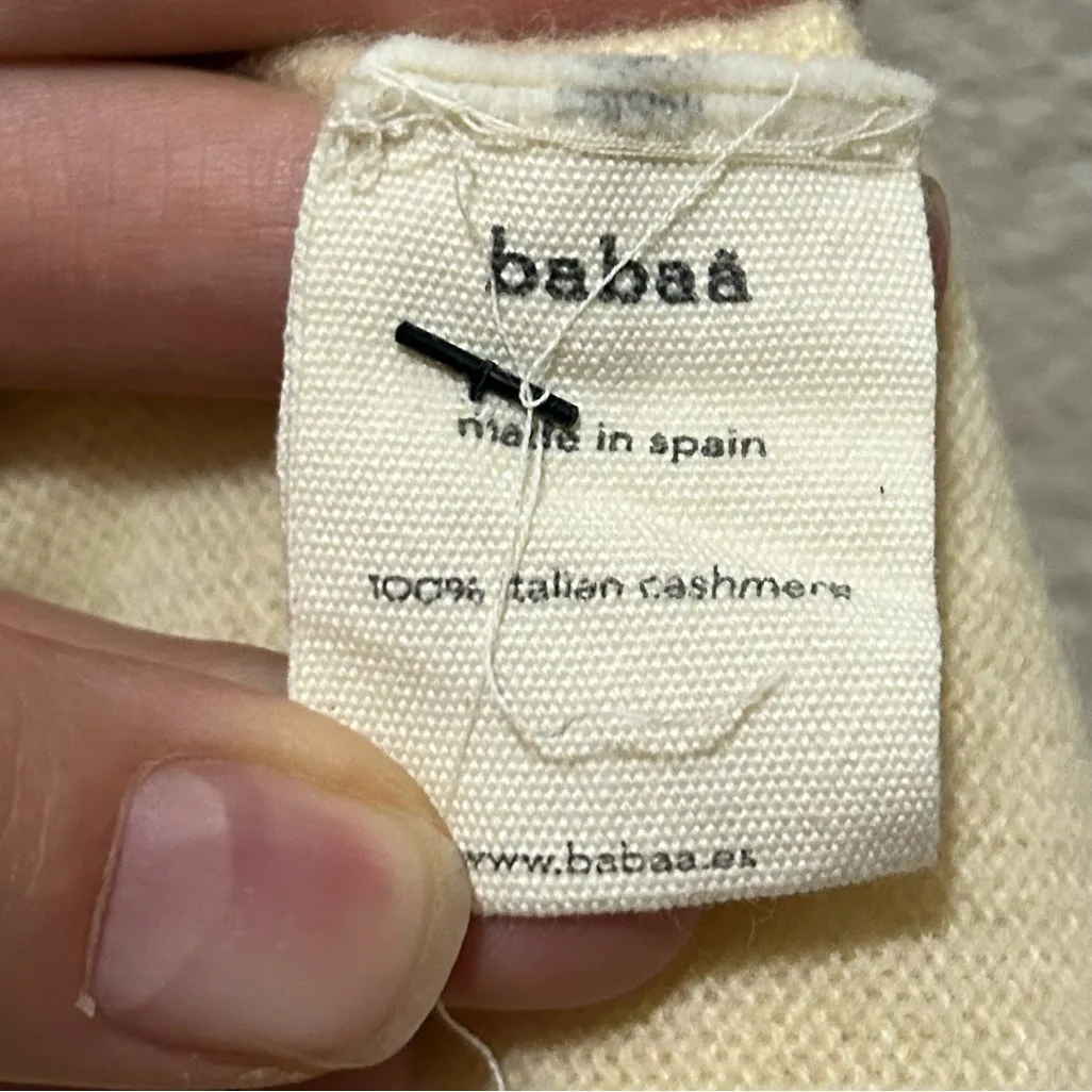 Babaa 100% Italian Cashmere Trousers One Size Best For Large Pale Yellow - Image 7