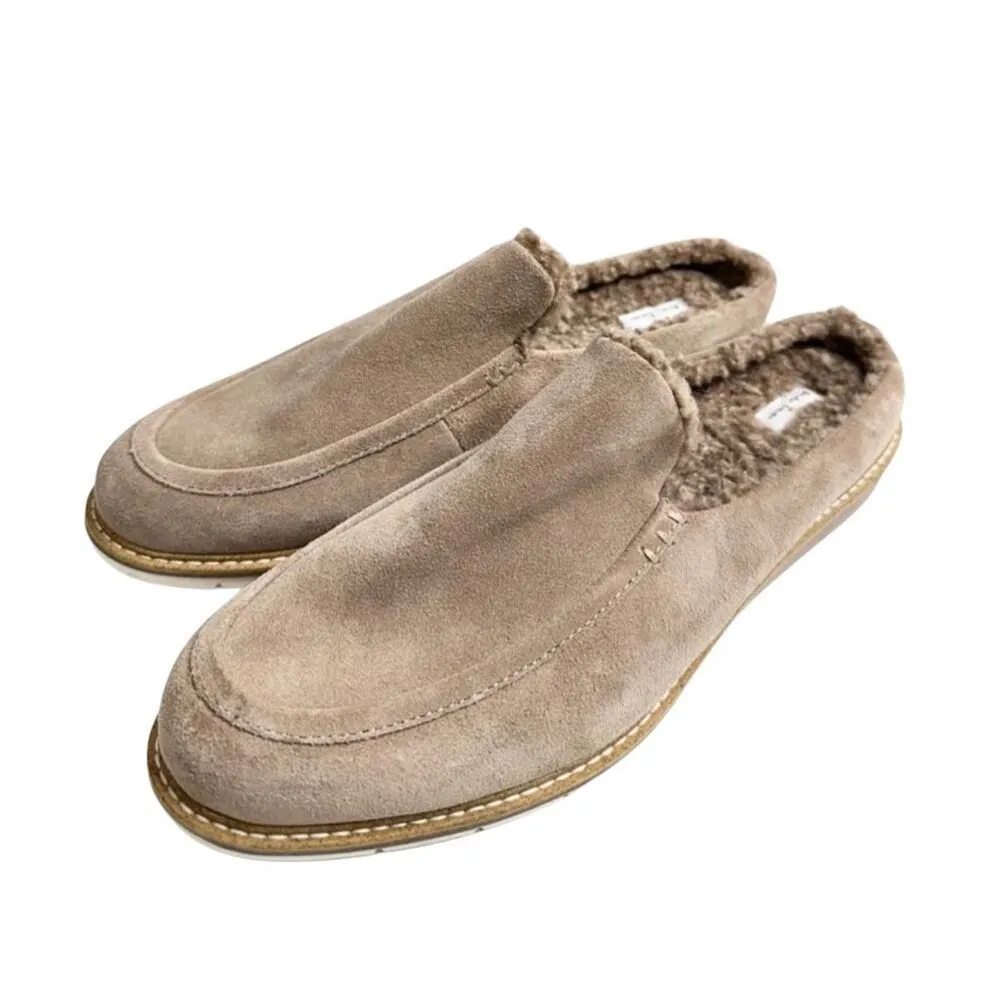 Me too Mules Size‎ 10 Tan Leather Upper Hayley Shearling Slip On Winter Shoes - Image 2