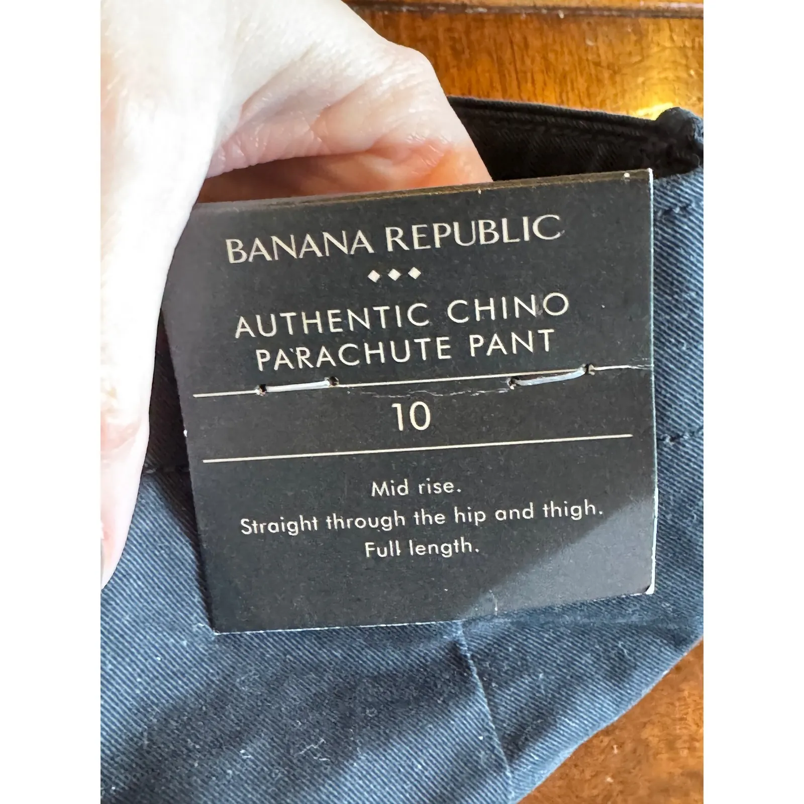 Banana Republic Pants Women 10 Black Authentic Chino Parachute NWT Baggy‎ Y2K - Image 9