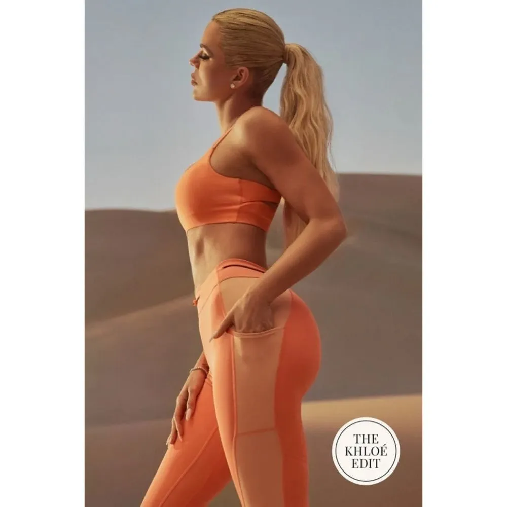 NWT Fabletics Motion 365+ High Waisted Bungee Legging Sz Small St. Tropez Coral - Image 3
