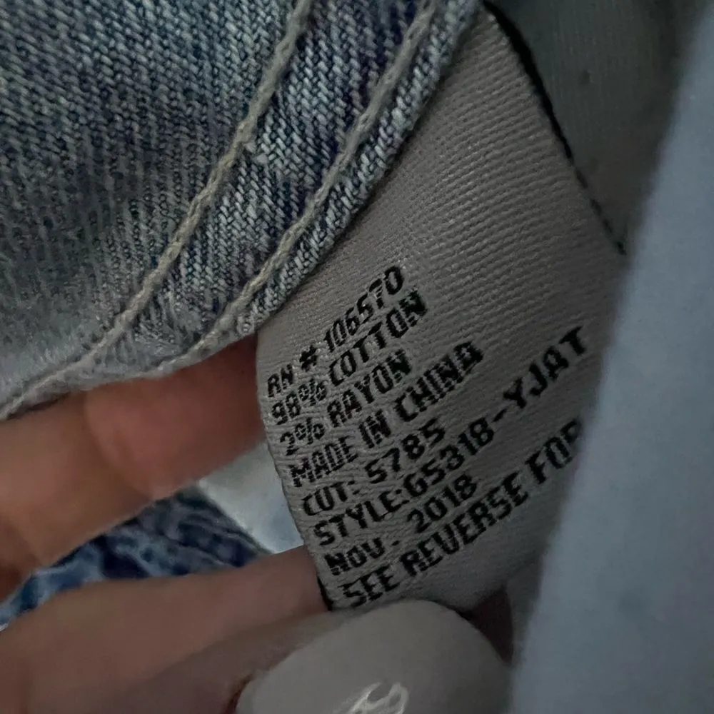 Tractr Jean Jacket Cropped Denim Size Medium Light Blue Wash Blue - Image 10