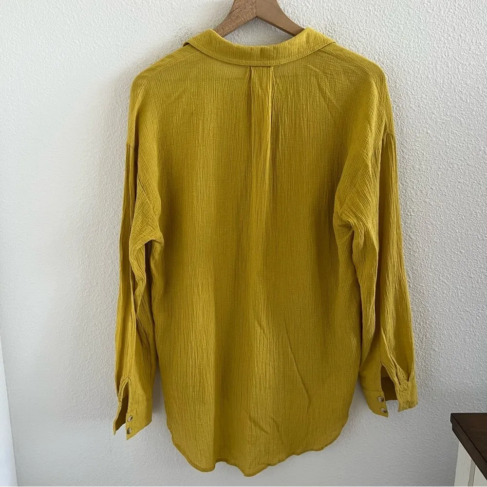 Melloday Gauzy Coastal Grandma Popover Shirt Collar Small - Image 3