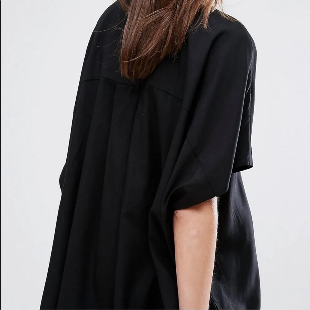 Weekday  Black Oversized Boxy Square Collared Blouse - Image 3