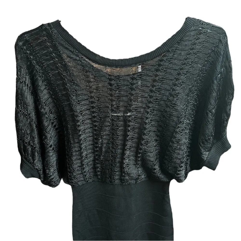 Arden B. Knit Mini Dress with Bodycon Skirt Black Size XSmall - Image 5