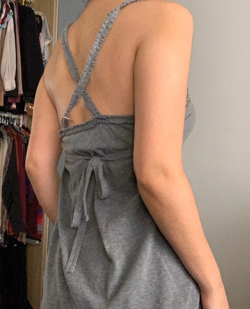 Sequin Cross Back Bow Tie Tank - Image 2