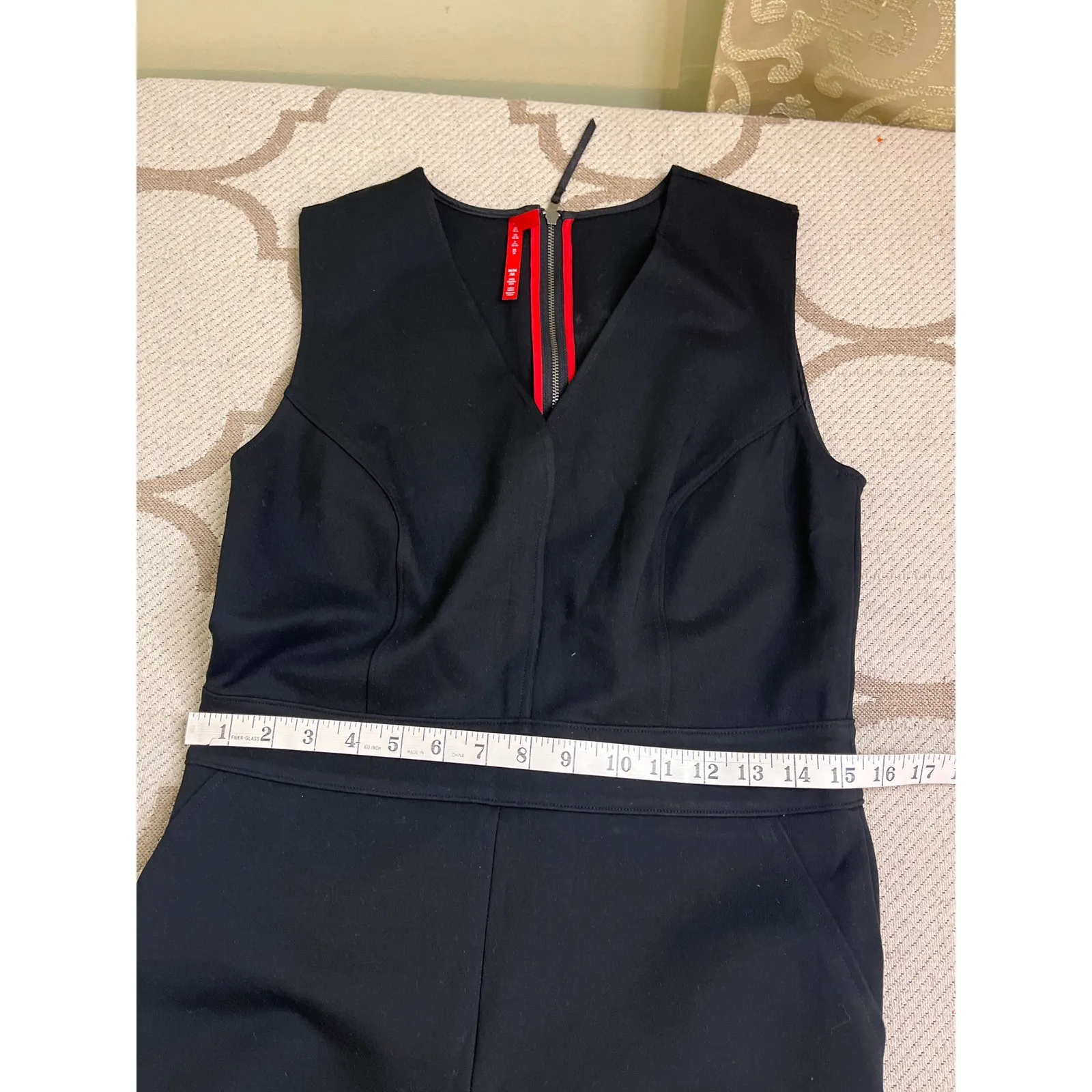 Spanx The Perfect Sleeveless Jumpsuit ponte fabric flare leg, size medium - Image 10