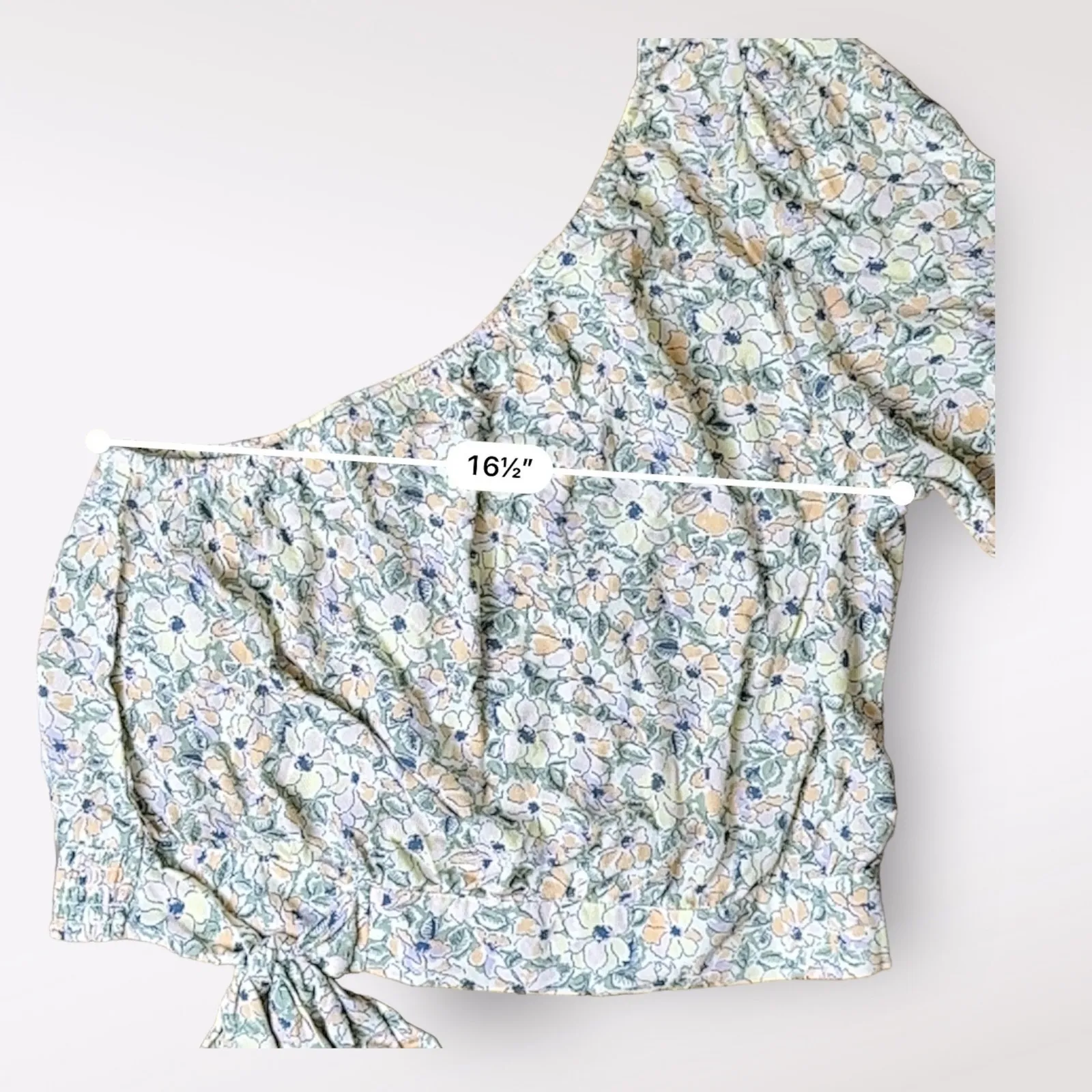 American Eagle Floral print One Shoulder Crop Top NWT Size L‎ - Image 5