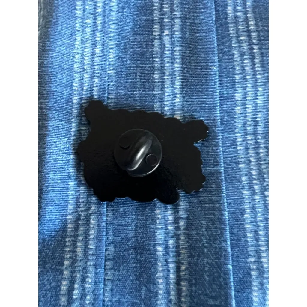 GIRL POWER Pink Flower Enamel Lapel Pin NEW - Image 2