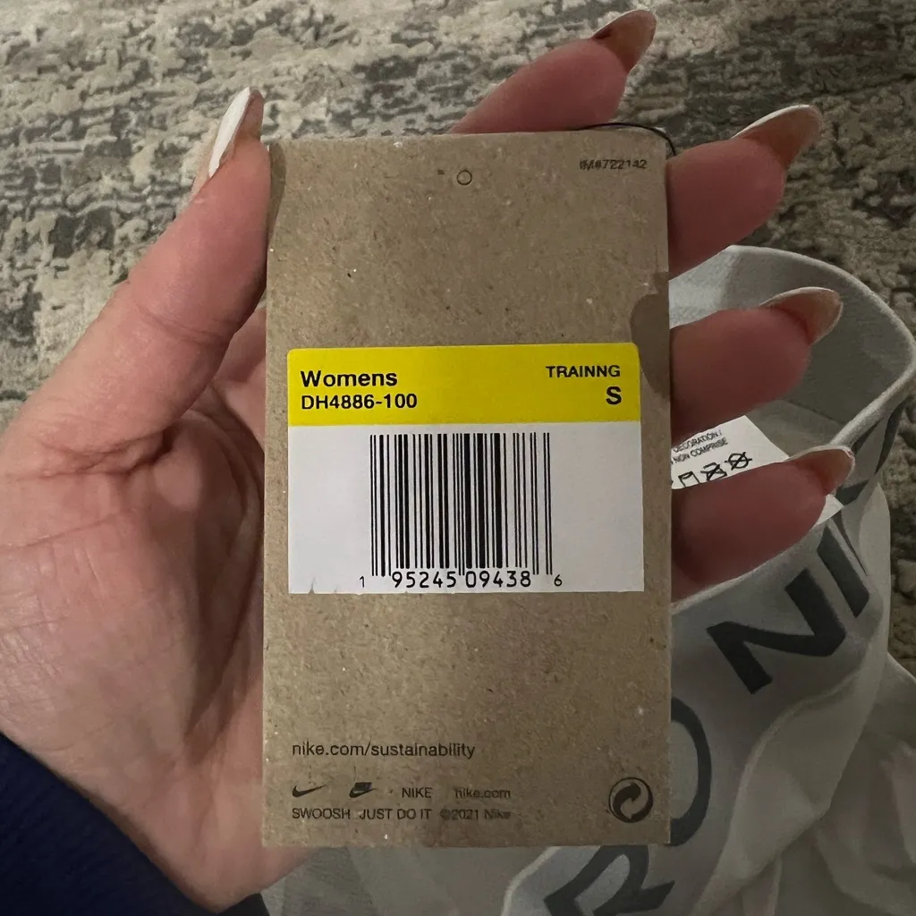 NWT Nike White Pro 365 5” Shorts Size Small - Image 4