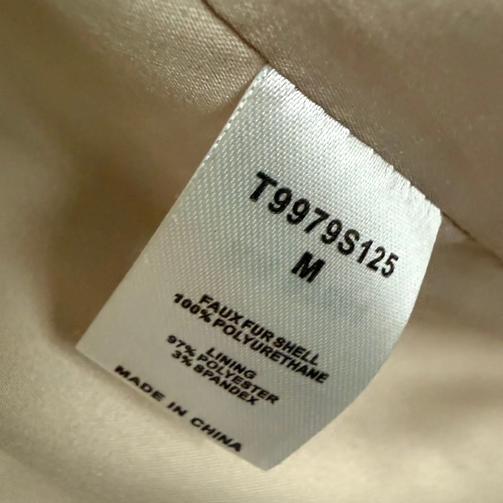 Tart Collections Women's Moto Jacket M Taupe Faux Leather Asymmetrical Zip Vegan Tan Size M - Image 4