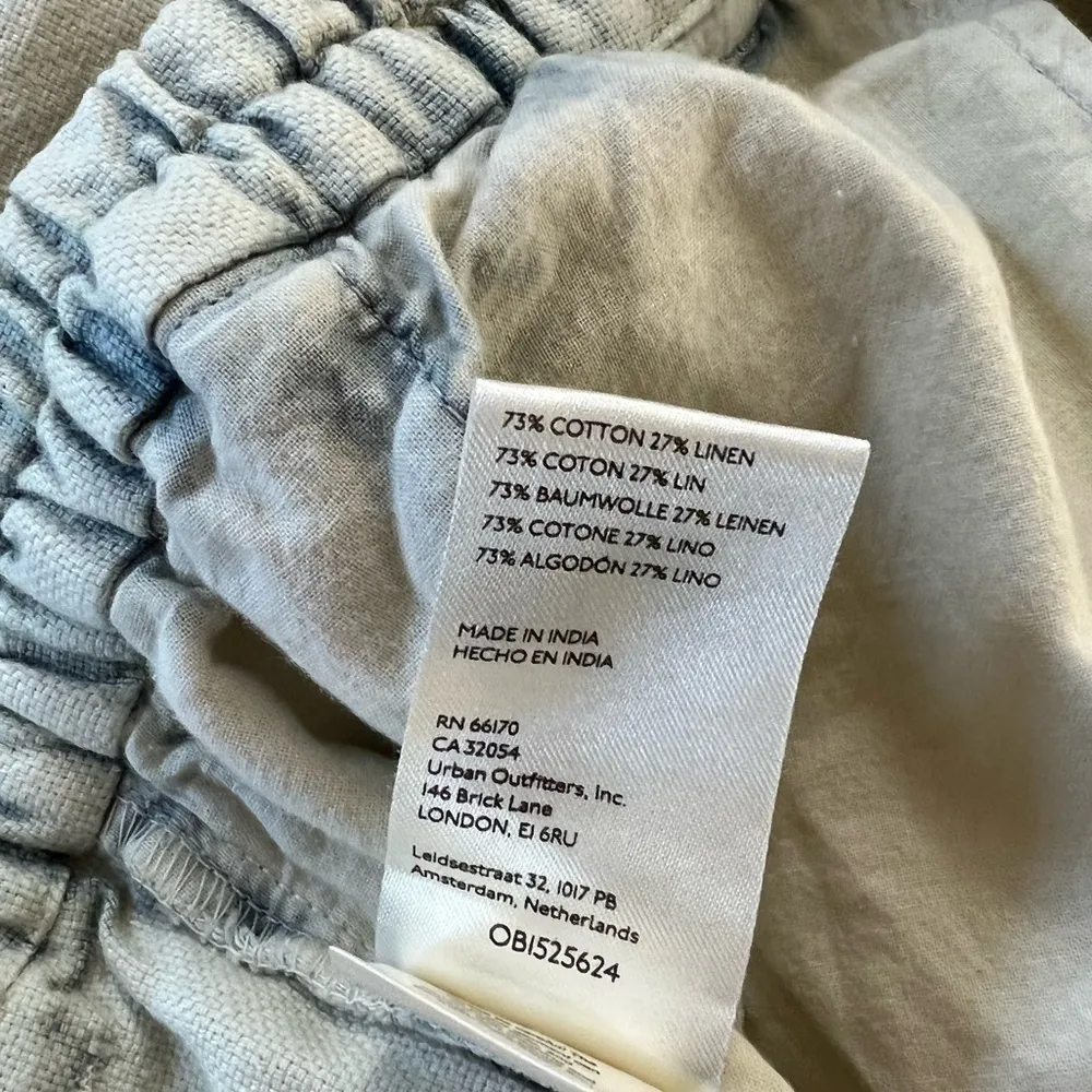 ANTHROPOLOGIE Light Acid Wash High Rise Denim Beach Pants Size XL NEW $130 - Image 5